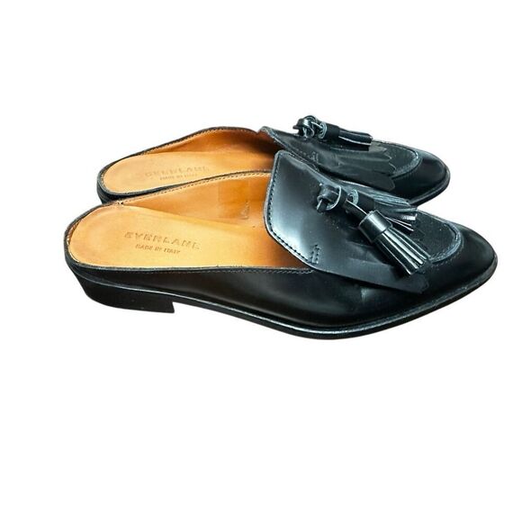 Everlane The Modern Tassel Loafer Mule Flats Slip On Black Women’s Size - Picture 3 of 6